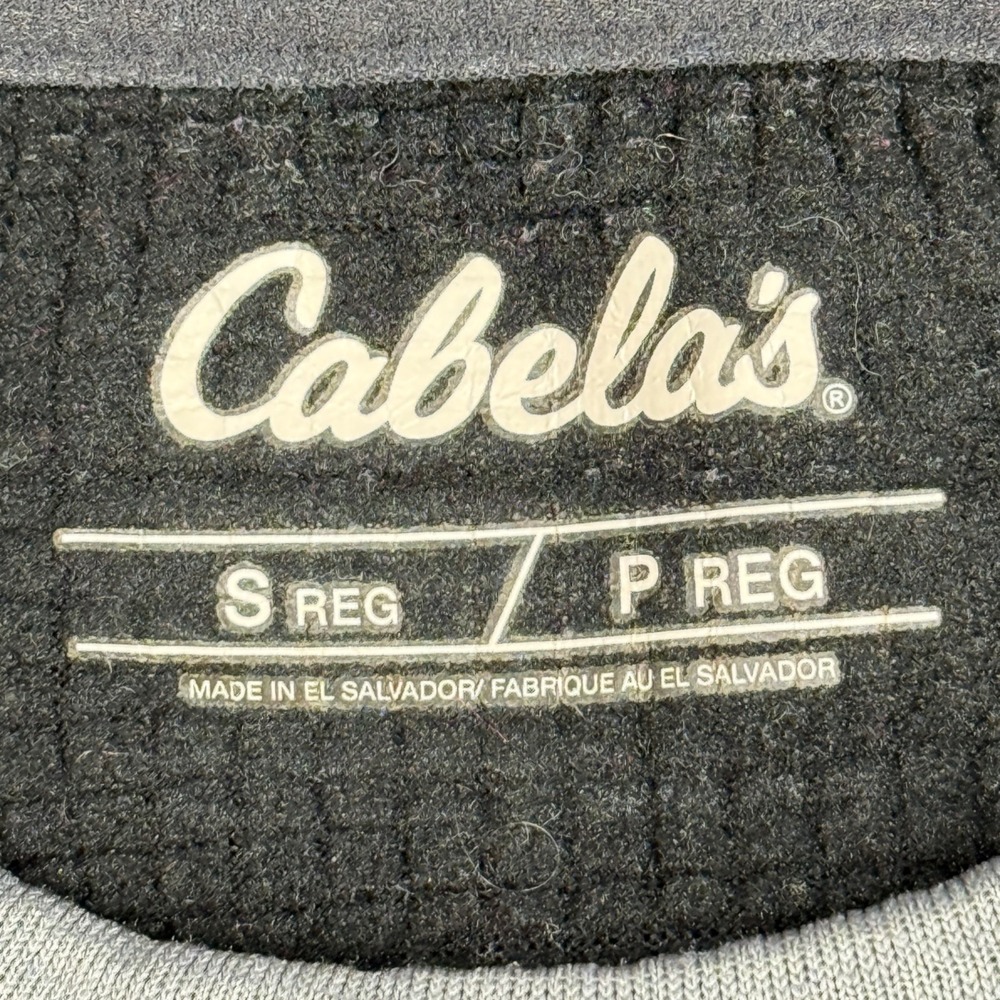 Cabelas Womens Baselayer Shirt Medium Weight Size Small Gray Black Pink Stitch - Picture 5 of 12